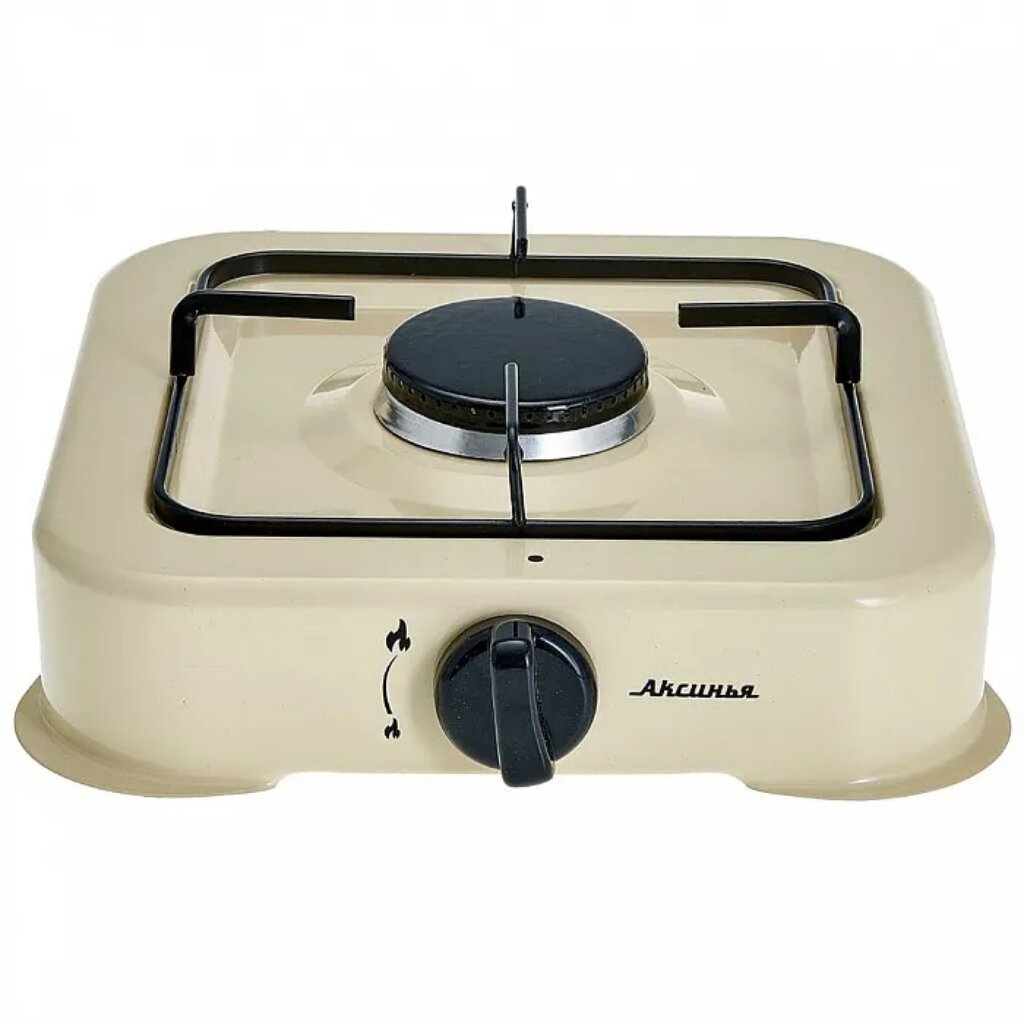 Плитка газовая 1-комф. АКСИНЬЯ КС-105, бежевая 