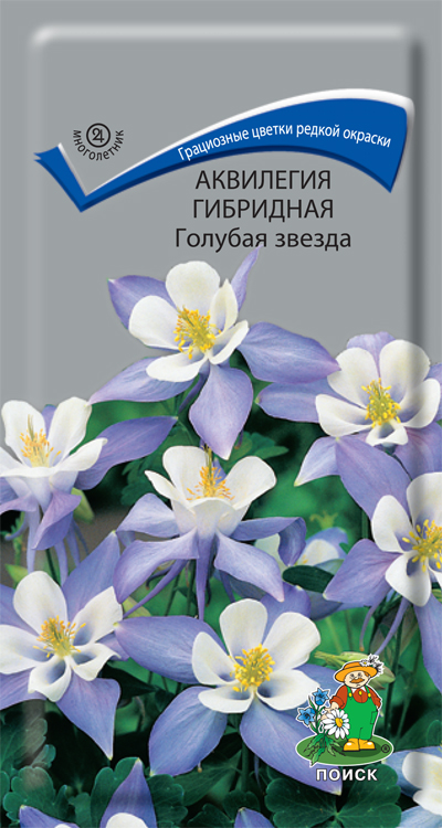 Аквилегия гибридная Голубая звезда 0,05г "Поиск"