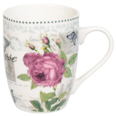 Кружка 350мл, керамика, Розовые розы