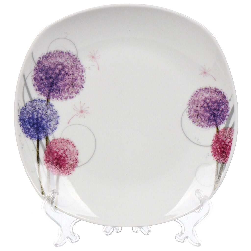 Тарелка десертная 20см Daniks. Аллиум, квадратная