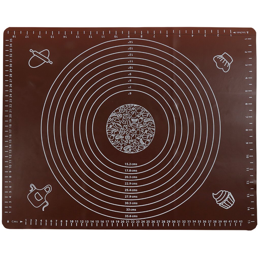 Коврик для стола, силикон, коричневый, Y4-5428