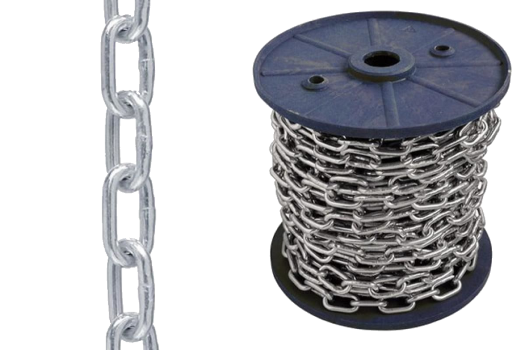 Цепь сварная длиннозвен. оц. D2 3мм-60м баб.