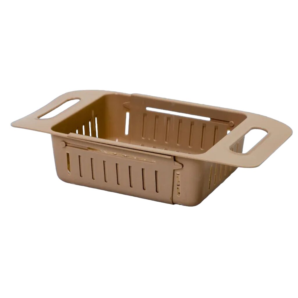 Дуршлаг пластик, с ручкой, раздвижной,кофейный, Verde