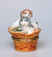 Шкатулка "Пара щенков" (CMS-15/14)