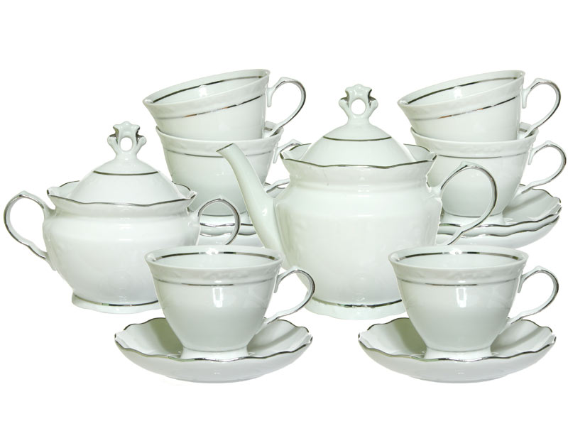 Набор чайный 14пр Надежда Платиновый 8С0648Ф34