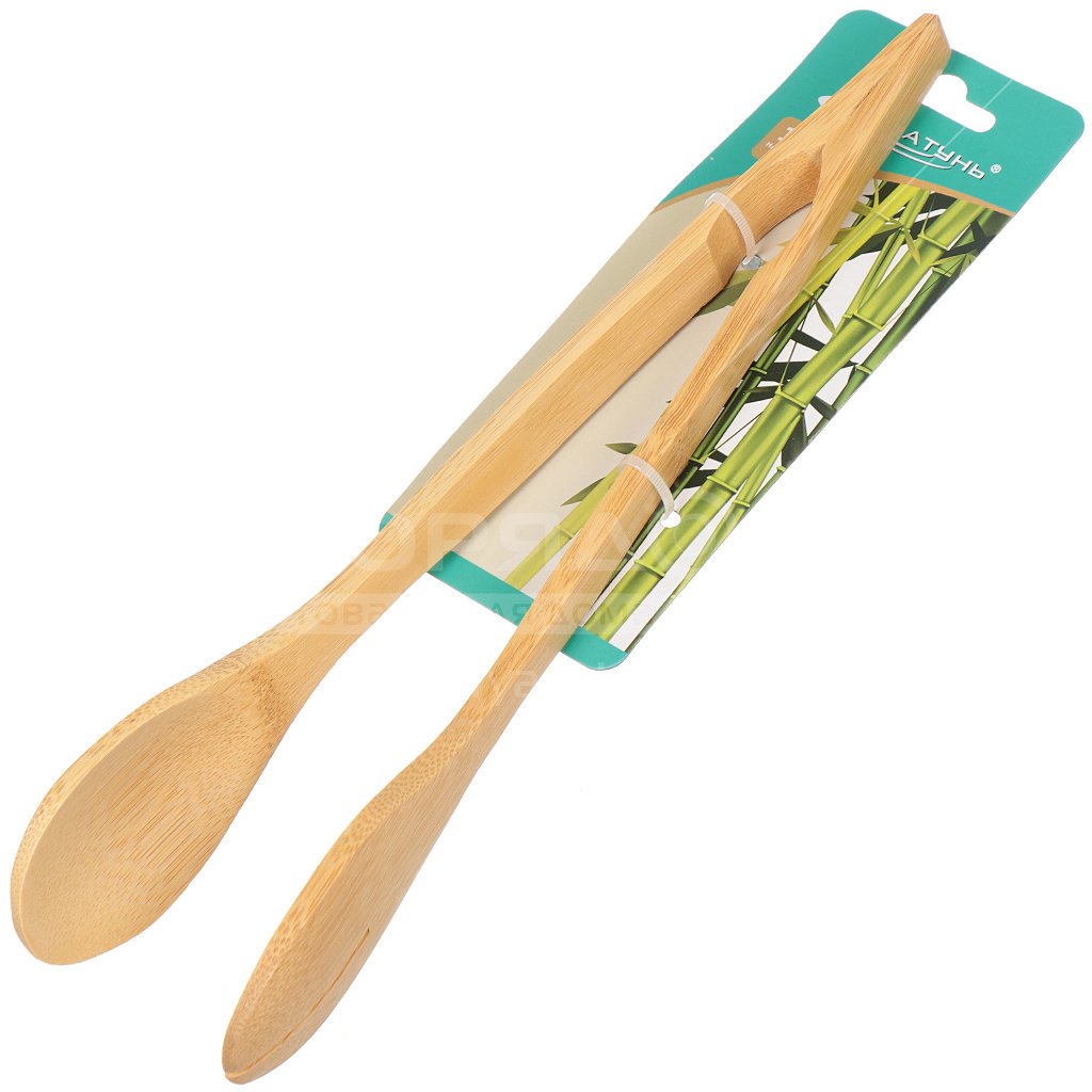 Щипцы кухонные 30см бамбук