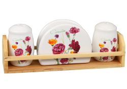 Набор для специй "Гвоздика", 2шт+салфетница