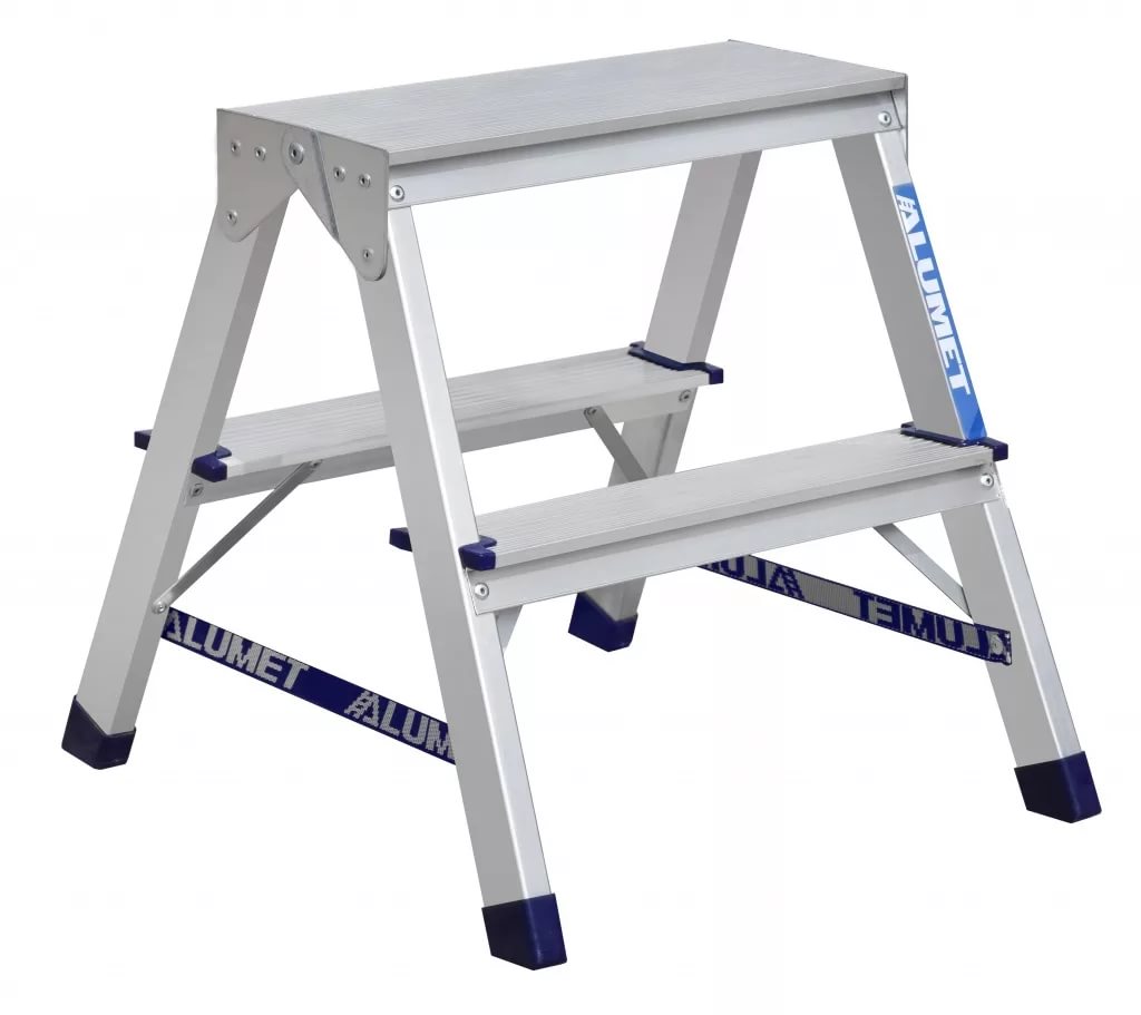 Стремянка Alumet 2-х ступ. 7202 двухсторонняя