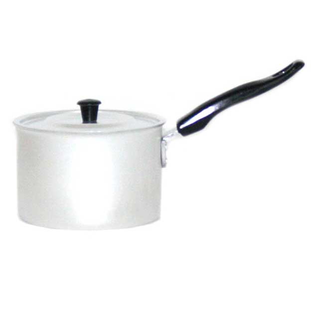 Кастрюля-ковш алюм. 1,5л с крышкой, пл. ручка 