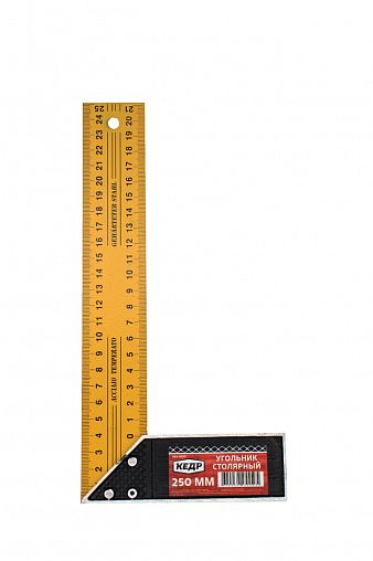 Угольник столярный желтый, 250мм TOOLAS