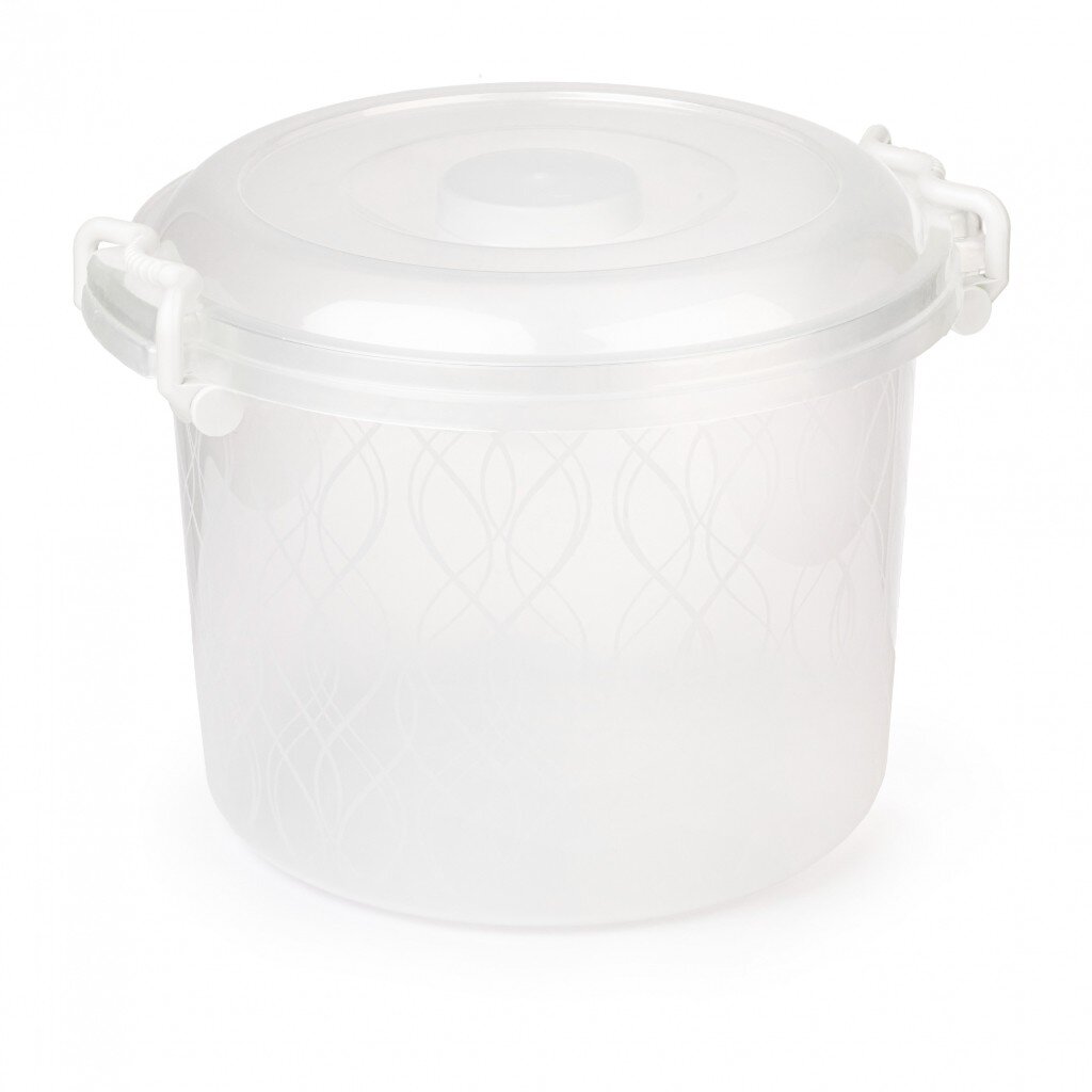 Контейнер пищевой пластик, 8 л, с ручками, М098