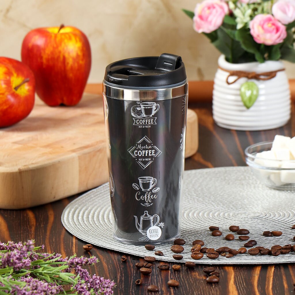 Термокружка нерж. 0,45л DANIKS, Кофе