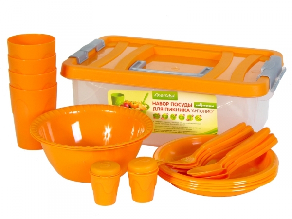 Набор для пикника "АНТОНИО" на 4 персоны многораз