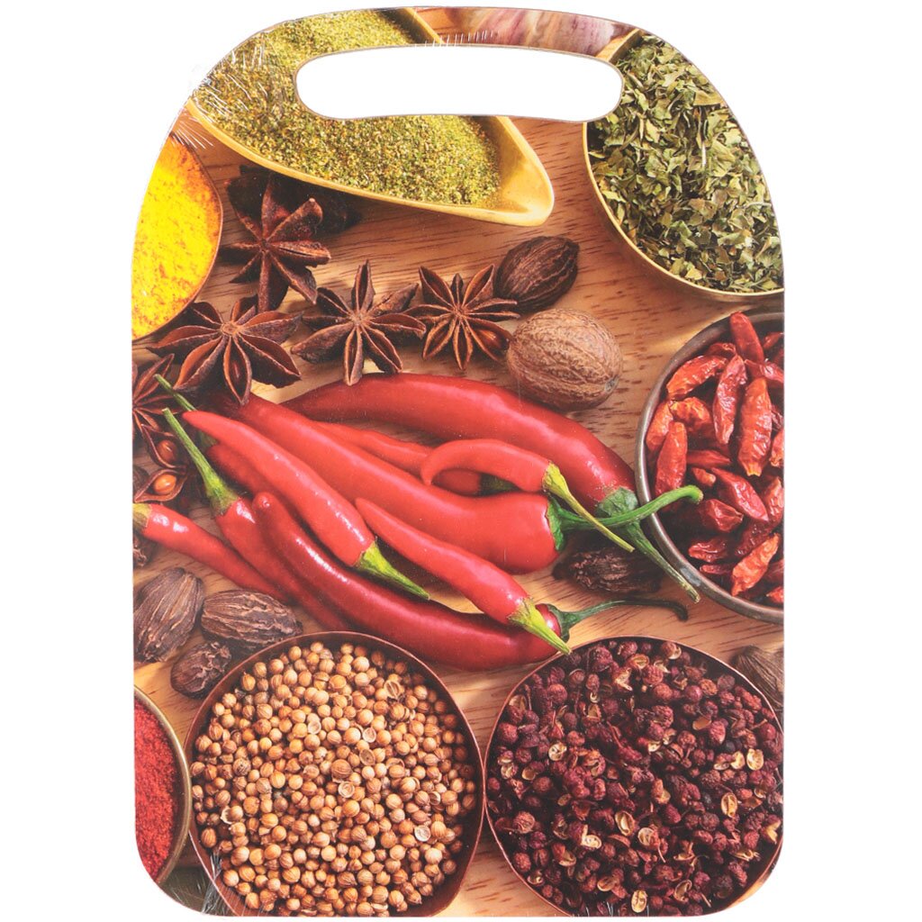 Доска разделочная дерево, 29х21 см, Красный перец