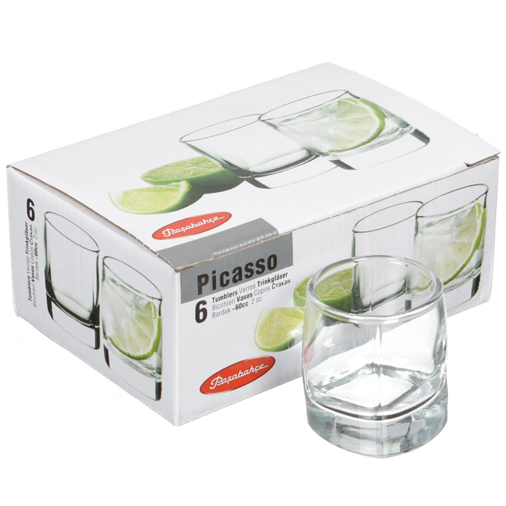 Стопка 60мл, стекло, 6 шт, Pasabahce, Picasso