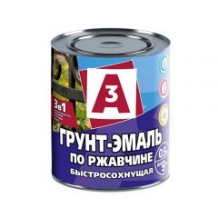 Грунт-эмаль по ржавчине 3в1 белая 0,9кг "А3"