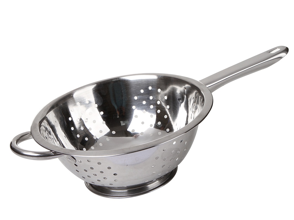 Дуршлаг нерж. 24см с ручкой на ножке