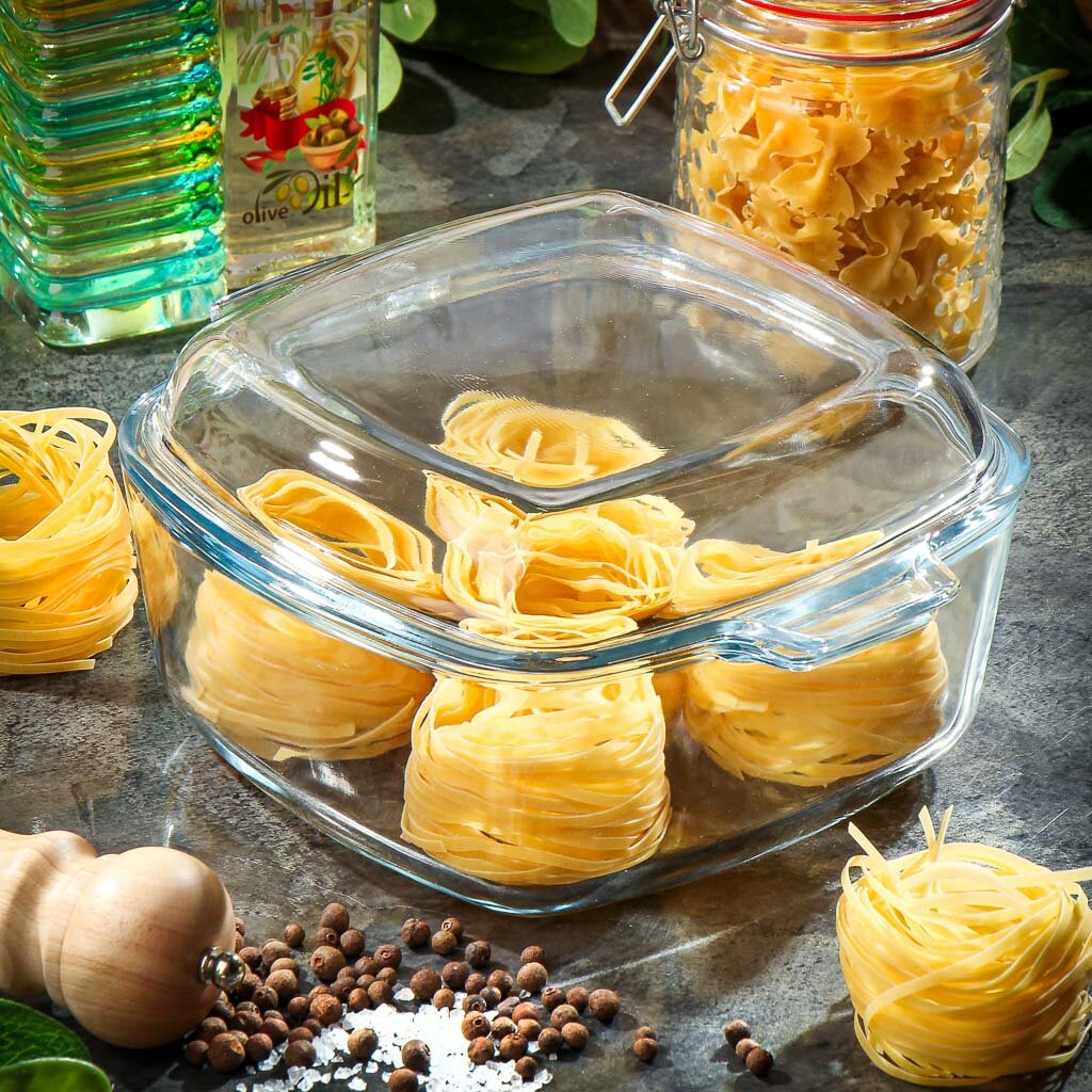 Кастрюля стеклян. 2,5л, Daniks 