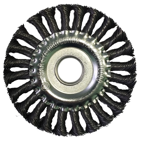 Щетка для УШМ плоская (крученая проволока) 125мм Toolas