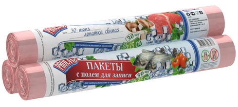 Пакеты для заморозки с полем д/записи 24*35