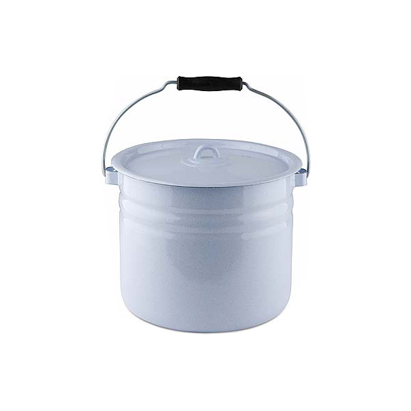 Ведро 12л эмалир. цилиндр с крышкой б/рис 