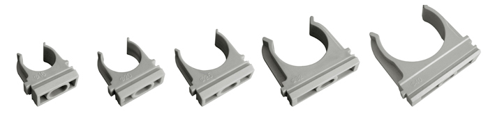 Клипса для гофротрубы 25мм ПВХ