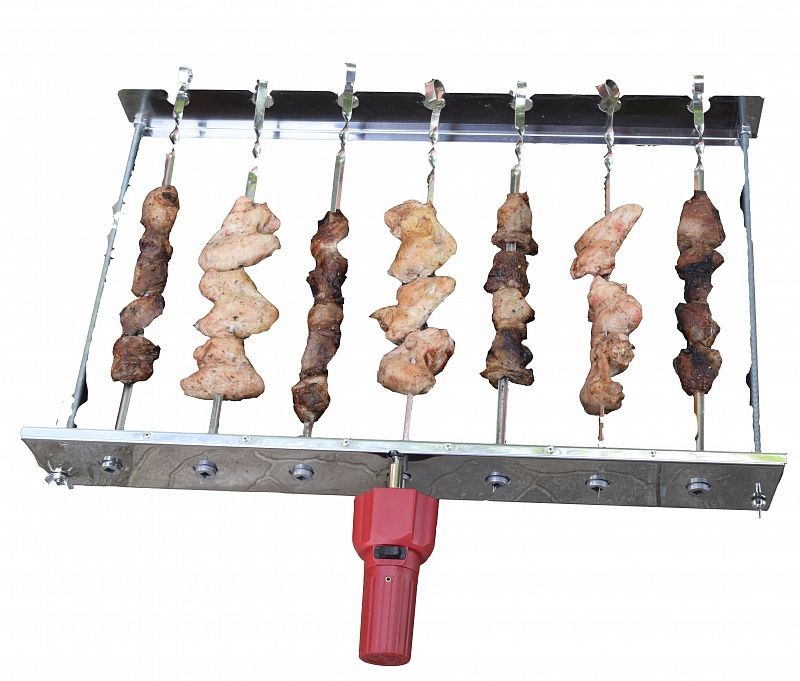 Мангал-автомат ЧУДО+ 7 шампуров, нерж.