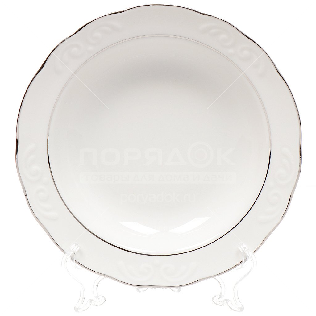 Тарелка 220мм глуб.Надежда Платиновый 8С1135Ф34