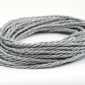 Ретро провод 2*1,5 серебро