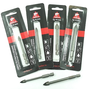 Сверло по стеклу Toolas 10мм (шестигран. хвост)