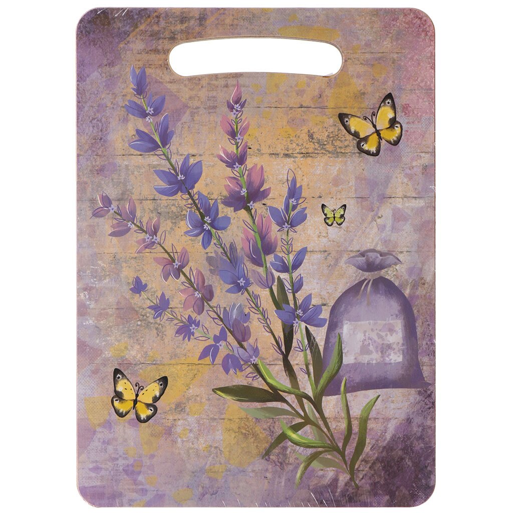 Доска разделочная 21*29*0,6см, дерево, Лаванда