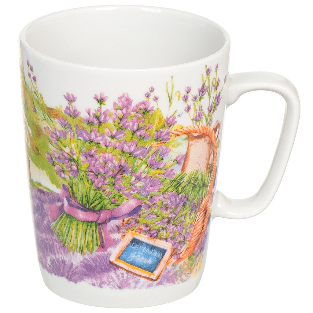 Кружка 350мл "Конус Лаванда" фарфор